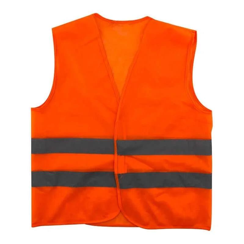 Orange hi-viz safety work vest — Turkey's work vest manufacturer | İlke Tekstil Denizli Factory