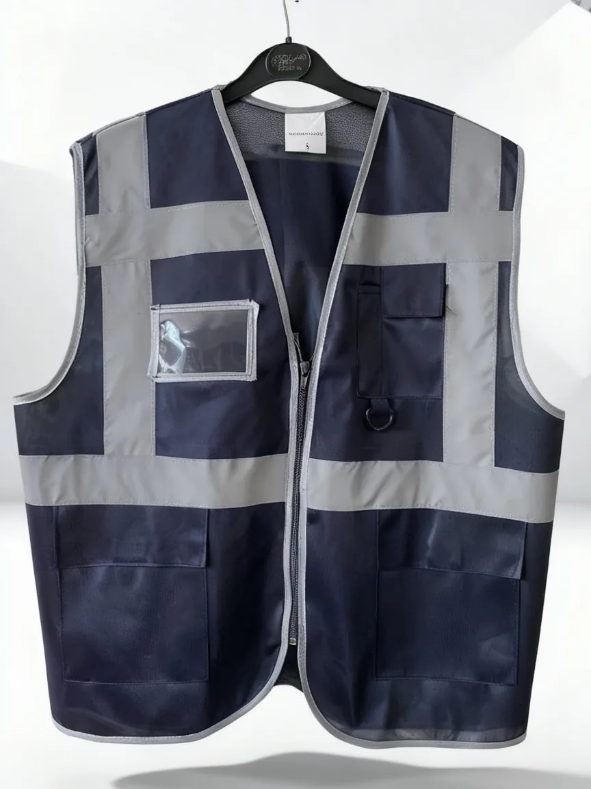 Navy engineer vest — Turkey's work vest manufacturer | İlke Tekstil Denizli Factory