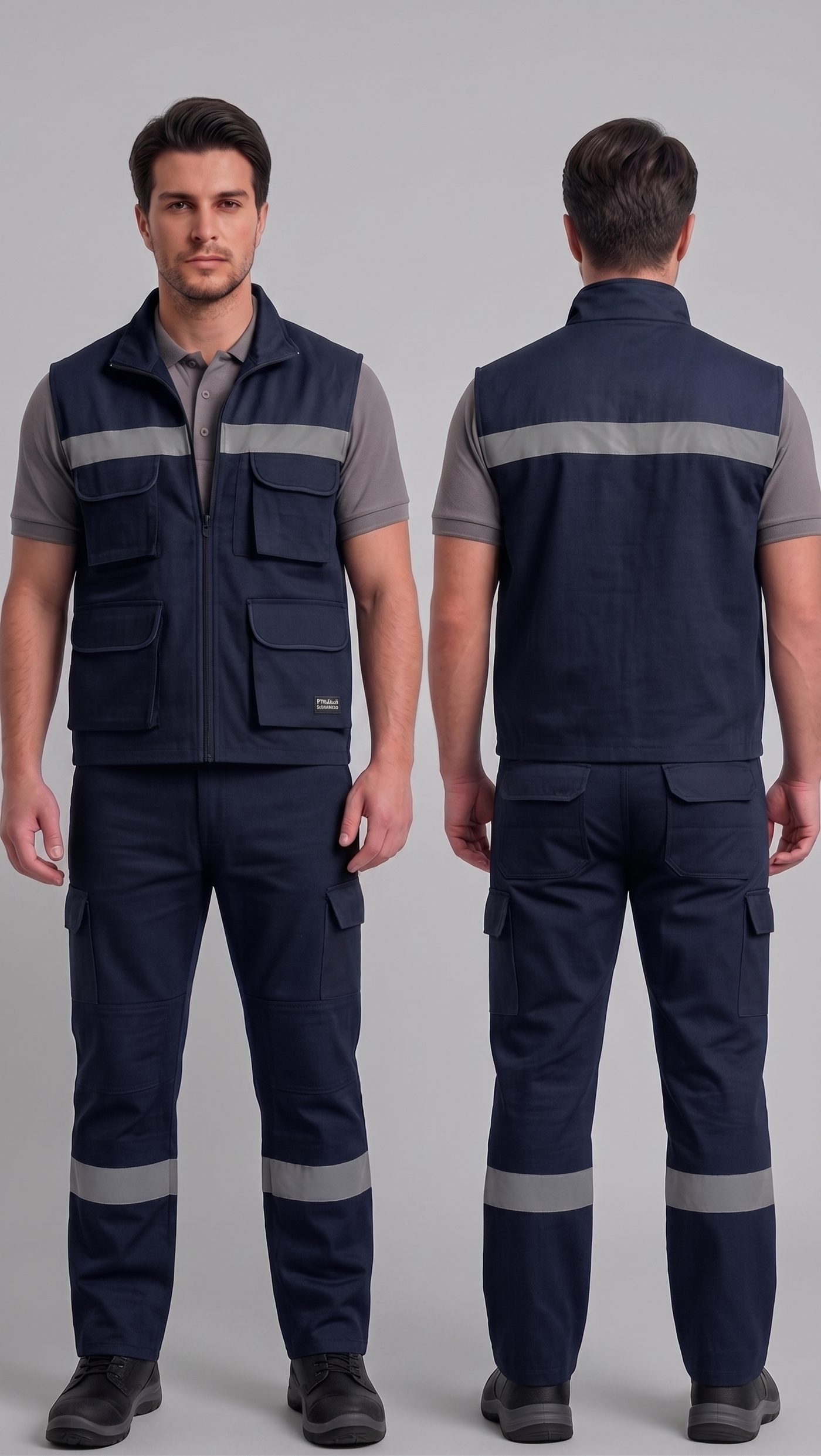 İş pantolonu koleksiyon kapak — gabardin çalışma pantolonu, lacivert